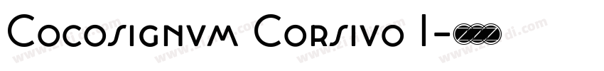 Cocosignum Corsivo I字体转换